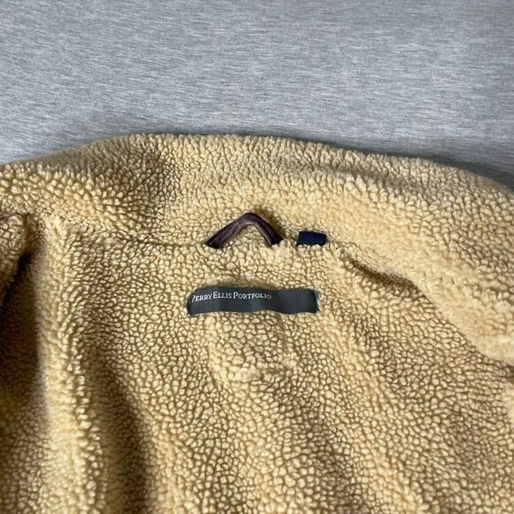 Perry Ellis Portfolio Men's Vintage Corduroy Fleece Lined Coat Jacket - Picture 7 of 12